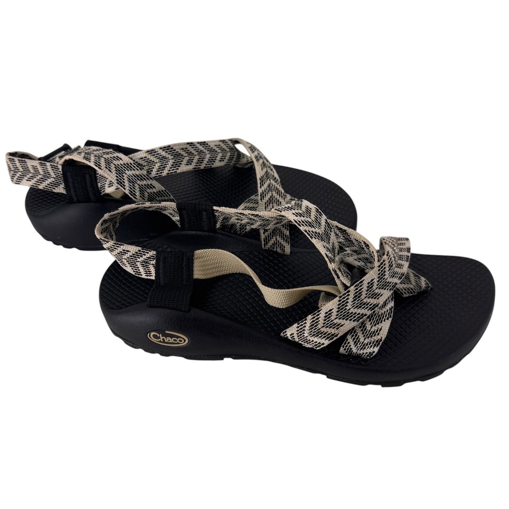 Chaco Z/Cloud 2 Womens 7 Black Chevron Strappy Toe Loop Hiking Sport Sandals - Picture 3 of 9
